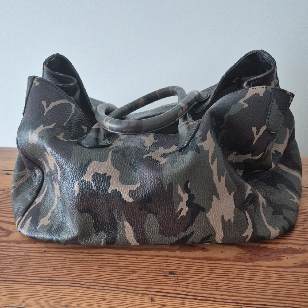 Mark & Graham Elisabetta Camo Leather Bag